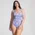 Women's Plus Size Tugless X-Back One Piece Swimsuit, Front
