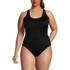 Women's Plus Size Tugless X-Back One Piece Swimsuit, Front