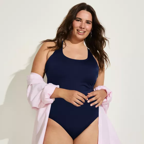 Women's Plus Size Tugless X-Back One Piece Swimsuit - primary