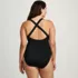 Women's Plus Size Tugless X-Back One Piece Swimsuit, Back