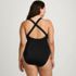 Women's Plus Size Tugless X-Back One Piece Swimsuit, Back