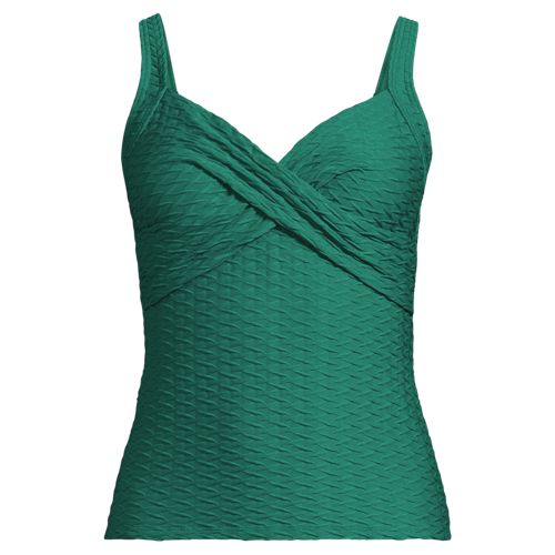 Women's Texture Underwire Wrap Tankini Swimsuit Top - image 2