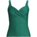 Women's Texture Underwire Wrap Tankini Swimsuit Top , Front