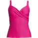 Women's Texture Underwire Wrap Tankini Swimsuit Top , Front
