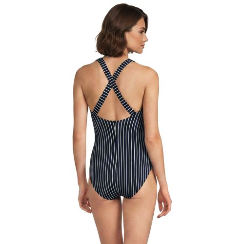 Navy/Egret White Stripe