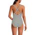 Women's Petite Tugless X-Back One Piece Swimsuit, Back