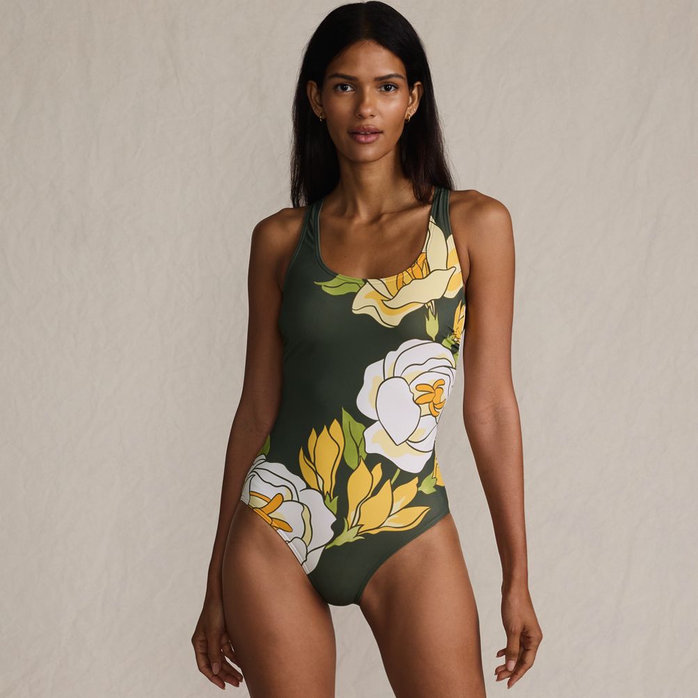 Women's Tugless X-Back One Piece Swimsuit | Lands' End