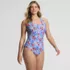 Women's Petite Tugless X-Back One Piece Swimsuit, Front