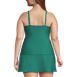 Women's Plus Size Texture Underwire Wrap Tankini Swimsuit Top , Back