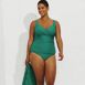 Women's Plus Size Texture Underwire Wrap Tankini Swimsuit Top , alternative image