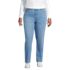 Women's Plus Size Denim Mid Rise Boyfriend Jeans, Front