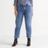 Women's Plus Size Denim Mid Rise Boyfriend Jeans, Front