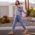 Women's Plus Size Denim Mid Rise Boyfriend Jeans, alternative image