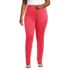 Women's Plus Size High Rise Slimming 5 Pocket Chino Slim Leg Pants, Front