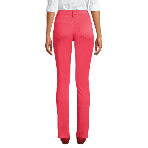 Women's High Rise Slimming 5 Pocket Chino Slim Leg Pants, Back