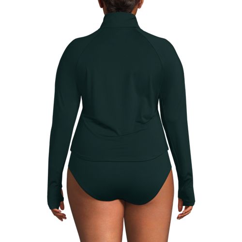 Women's Plus Size Long Sleeve Rash Guard Cover-up UPF 50, Back