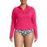 Women's Plus Size Long Sleeve Rash Guard Cover-up UPF 50, Front