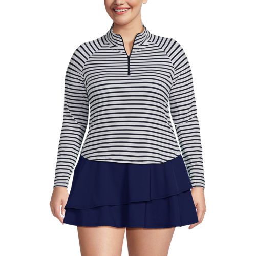 Women's Plus Size Long Sleeve Rash Guard Cover-up UPF 50, alternative image