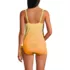 Women's D-Cup SlenderSuit Fauxkini Low Leg One Piece Swimsuit Print, Back