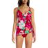 Women's Slender Suit Fauxkini Low Leg One Piece Swimsuit, Front