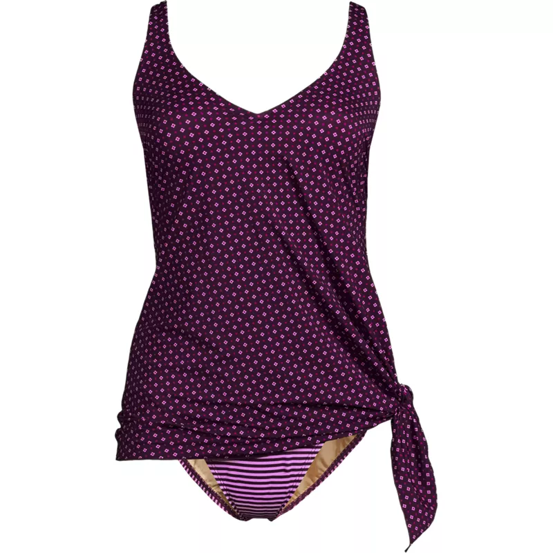 Women's SlenderSuit Fauxkini Low Leg One Piece Swimsuit, Front