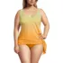 Women's Plus Size SlenderSuit Fauxkini Low Leg One Piece Swimsuit, Front