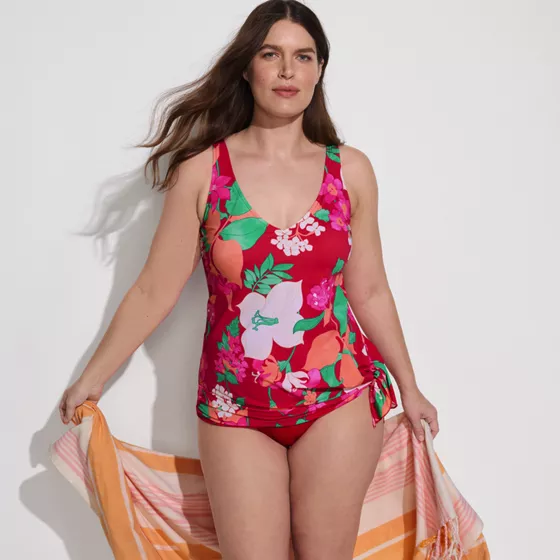 Women's SlenderSuit Fauxkini Low Leg One Piece Swimsuit - primary