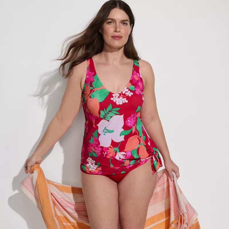 Women's SlenderSuit Fauxkini Low Leg One Piece Swimsuit, alternative image