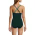 Women's SlenderSuit Pleated Low Leg One Piece Swimsuit, Back