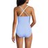 Women's Slender Suit Pleated Low Leg One Piece Swimsuit, Back