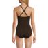 Women's SlenderSuit Pleated Low Leg One Piece Swimsuit, Back