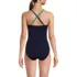 Women's New SlenderSuit Pleated Low Leg One Piece Swimsuit, Back