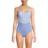 Women's New SlenderSuit Pleated Low Leg One Piece Swimsuit, Front