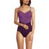 Women's SlenderSuit Pleated Low Leg One Piece Swimsuit, Front