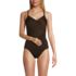 Women's SlenderSuit Pleated Low Leg One Piece Swimsuit, Front