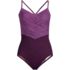 Women's SlenderSuit Pleated Low Leg One Piece Swimsuit, Front