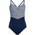 Women's SlenderSuit Pleated Low Leg One Piece Swimsuit, Front