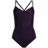 Women's Plus Size New SlenderSuit Pleated Low Leg One Piece Swimsuit, Front