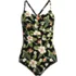 Women's New SlenderSuit Pleated Low Leg One Piece Swimsuit, Front