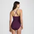 Women's New SlenderSuit Pleated Low Leg One Piece Swimsuit, Back