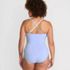 Women's Slender Suit Pleated Low Leg One Piece Swimsuit, Back