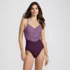 Women's New SlenderSuit Pleated Low Leg One Piece Swimsuit, Front