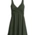 Women's SlenderSuit V-neck Wrap Swim Dress One Piece Swimsuit, Front