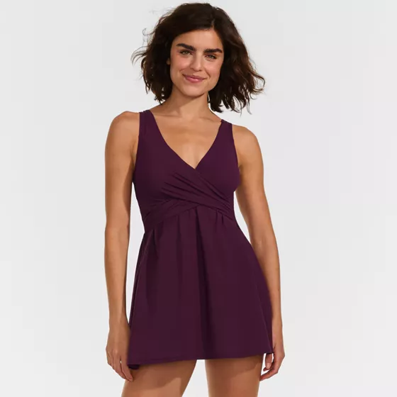 Women's New SlenderSuit Wrap Swim Dress Swimsuit - primary