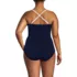 Women's Plus Size New SlenderSuit Pleated Low Leg One Piece Swimsuit, Back
