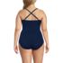 Women's Plus Size SlenderSuit Pleated Low Leg One Piece Swimsuit, Back