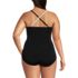 Women's Plus Size SlenderSuit Pleated Low Leg One Piece Swimsuit, Back