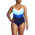 Women's Plus Size New SlenderSuit Pleated Low Leg One Piece Swimsuit, Front