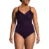 Women's Plus Size New SlenderSuit Pleated Low Leg One Piece Swimsuit, Front