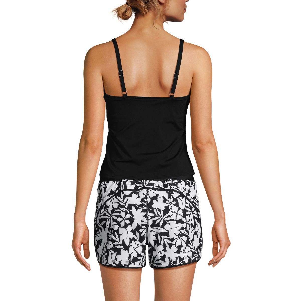 Women's Chlorine Resistant Square Neck Tankini Swimsuit Top